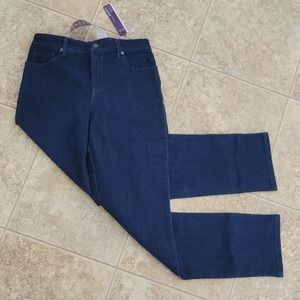Women's Size 8 Dark Blue Amanda Slimming Jeans - Gloria Vanderbilt (se)